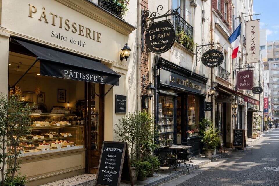 Japanese restaurants and grocery shops near the Paris Opera