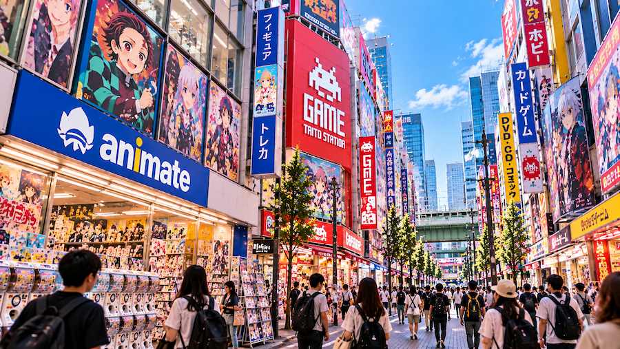 Akihabara in Tokyo, a popular destination for Japanese pop culture, anime, and gaming