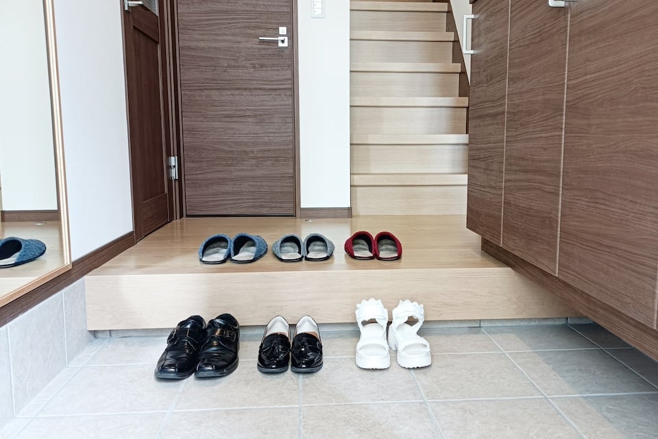 shoes at the entrance