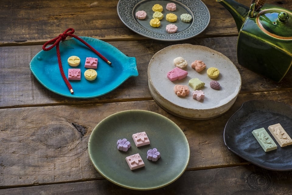 Japanese wasanbon sweets