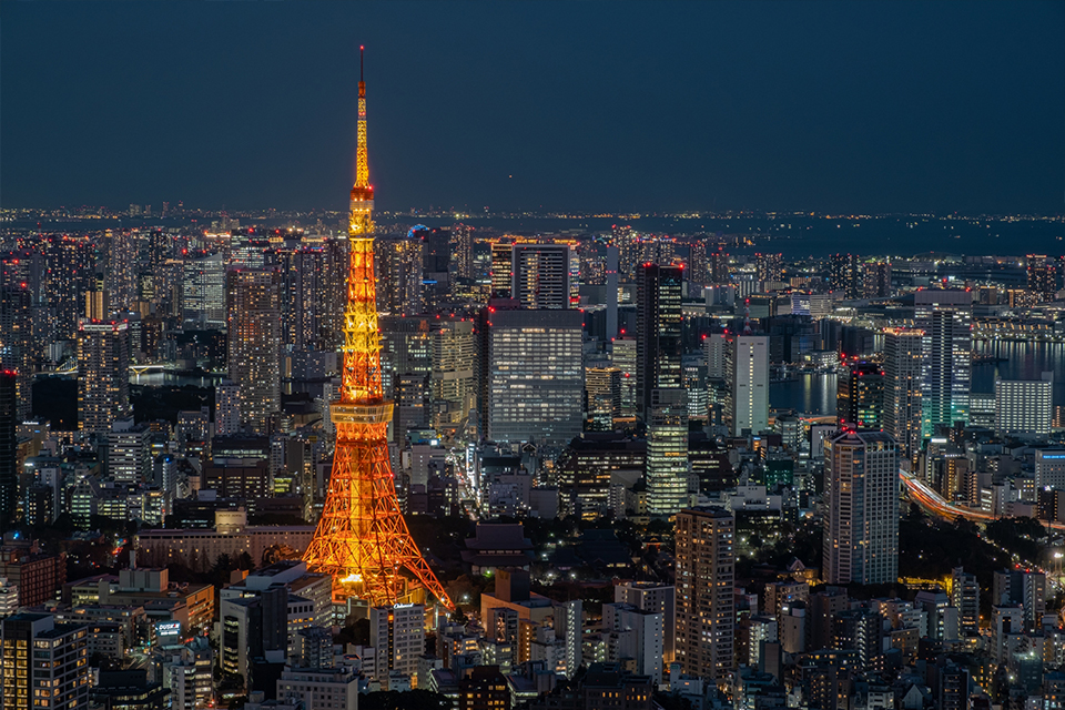 Tokyo skyline as a premium incentive tour destination in Japan