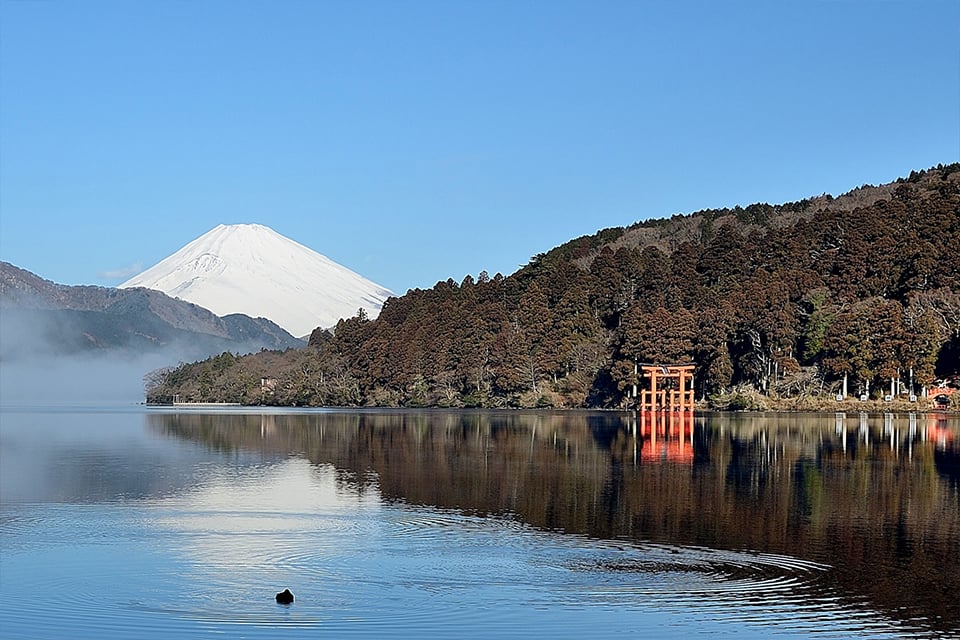 Hakone corporate retreat destination with hot springs and Mount Fuji views