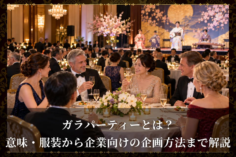 ガラパーティーとは?意味・服装から企業向けの企画方法まで解説